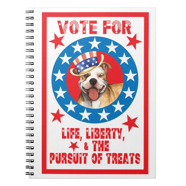 Vote for Pit Bull Notebook (Front)