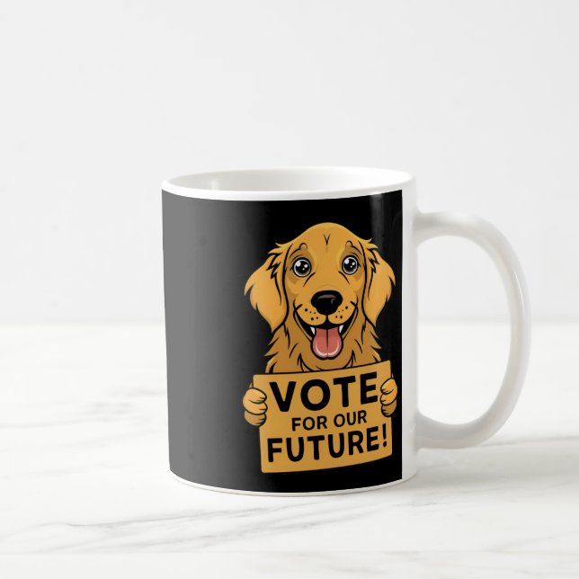 Vote For The Future! Sticker  Coffee Mug (Right)