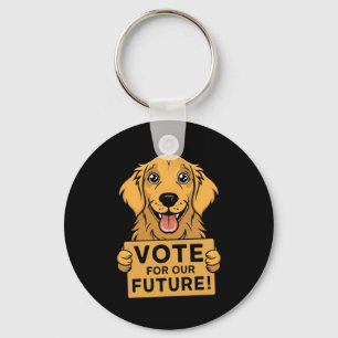 Vote For The Future! Sticker Keychain