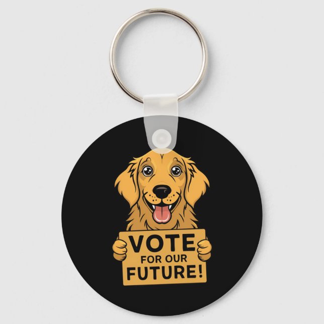Vote For The Future! Sticker  Keychain (Front)