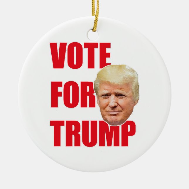 Vote for trump  ceramic ornament (Front)