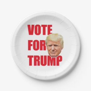 Vote for trump  paper plate