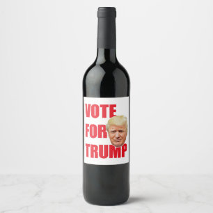 Vote for trump  wine label