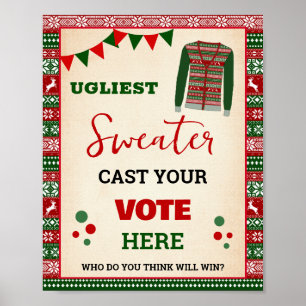 Vote for Ugliest Christmas Sweater Sign
