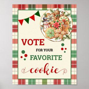 Vote for Your Favourite Cookies Christmas Sign