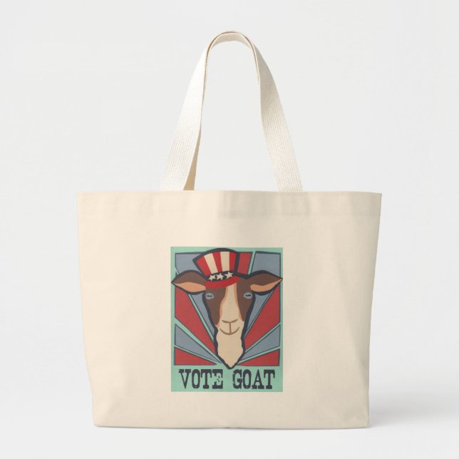 Vote Goat! Large Tote Bag (Front)