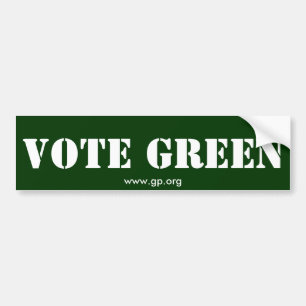 VOTE GREEN BUMPER STICKER