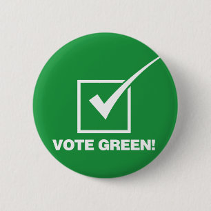 Vote Green - Solid 2 Inch Round Button