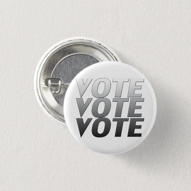 vote - grey colours - round / square Button (Front & Back)