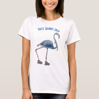 Vote Harris 2024 Flamant rose bleu t-shirt