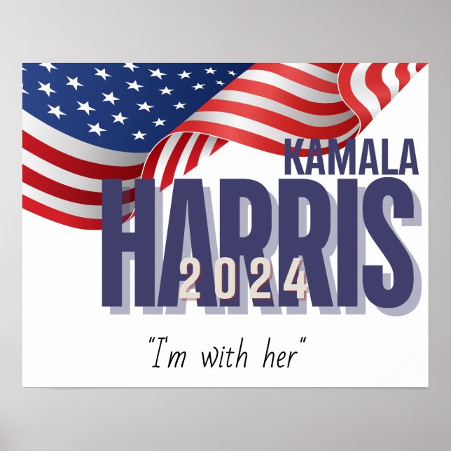 Vote Harris Election 2024 Customizable Poster (Front)