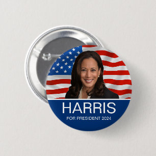 VOTE Harris For President 2024 2 Inch Round Button