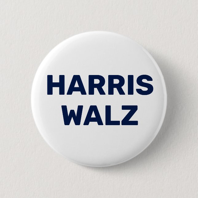 Vote Harris Walz 2024 2 Inch Round Button (Front)