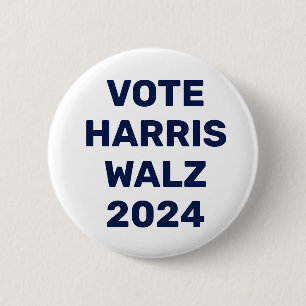 Vote Harris Walz 2024 2 Inch Round Button