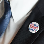Vote Harris Walz American Flag Democrat Donkey 2 Inch Round Button<br><div class="desc">Vote for Harris Walz buttons with the American flag and democrat donkey in red,  white,  and blue. Kamala Harris and Tim Walz for president and vice president as the democratic party candidates in this cool,  patriotic design for the 2024 election.</div>