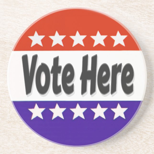 Vote Here Coaster (Front)
