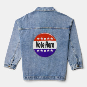 Vote Here Denim Jacket