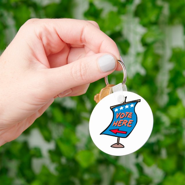 Vote Here Sign Keychain (Creator Uploaded)