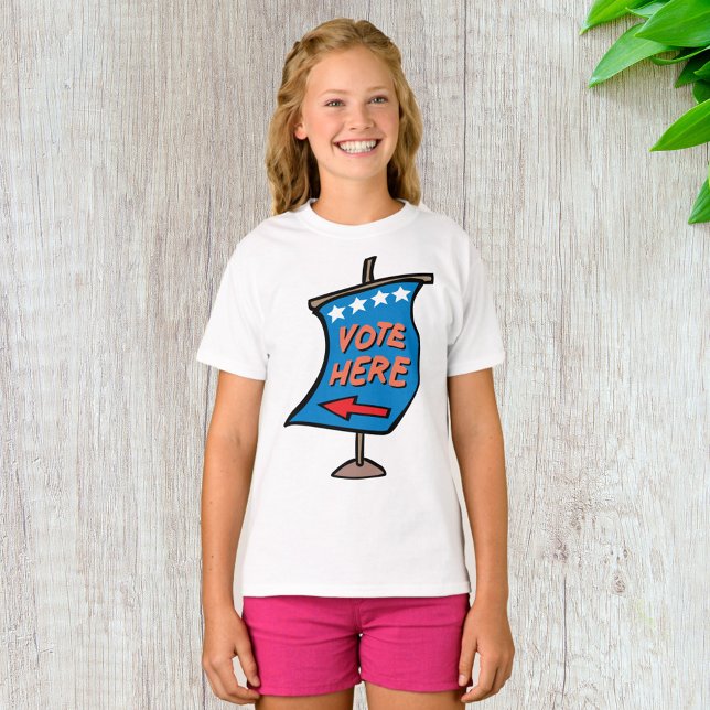 Vote Here Sign T-Shirt (Creator Uploaded)