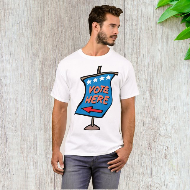 Vote Here Sign T-Shirt (Creator Uploaded)