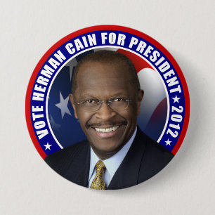 Vote Herman Cain 2012 3 Inch Round Button