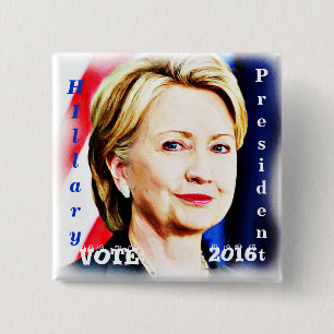 VOTE!-Hillary Clinton 2016_ 2 Inch Square Button