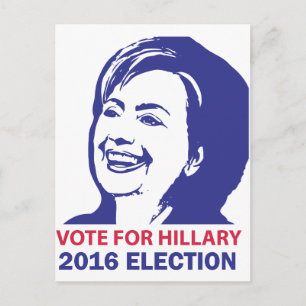 vote hillary clinton 2016 postcard