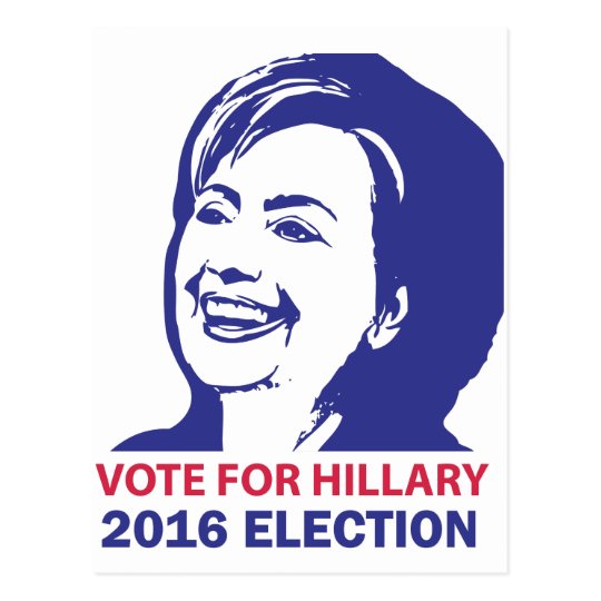 vote hillary clinton 2016 postcard