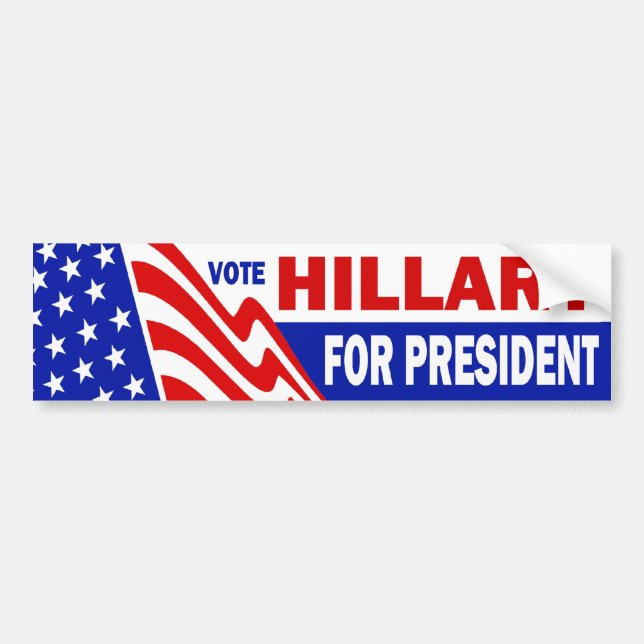 Vote Hillary for President Bumper Sticker (Front)