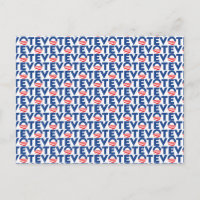 Vote hope red white blue modern typography pattern