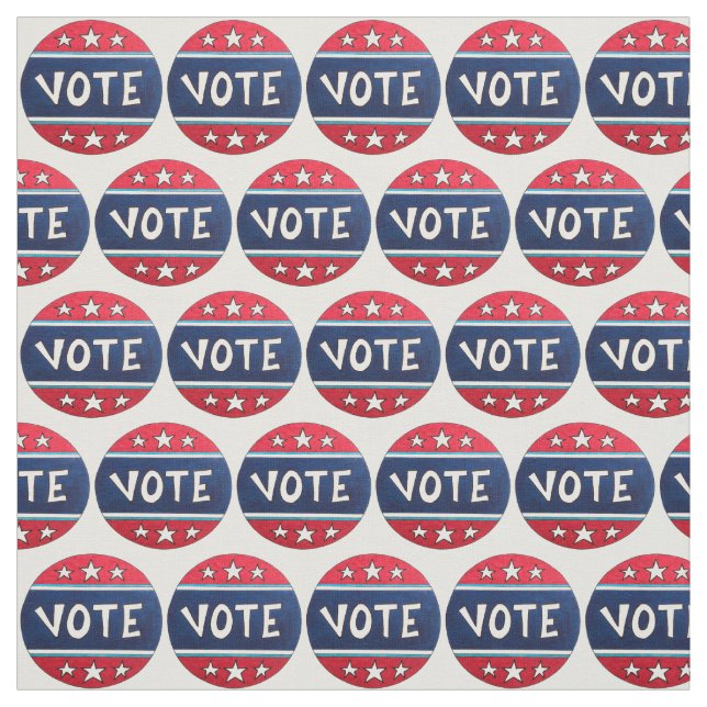 VOTE I Voted Sticker 2020 Election Day USA Voting Fabric (Swatch)