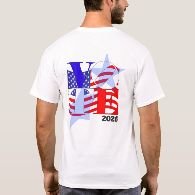 Vote in a powerful way T-Shirt (Back)
