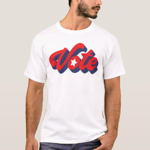 Vote In Blue Red Bold Letters T-shirt
