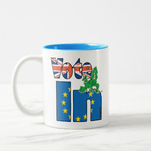 Vote In (Remain) - EU - UK referendum Two-Tone Coffee Mug