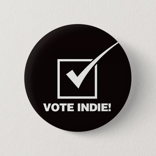 Vote Indie - Solid 2 Inch Round Button (Front)