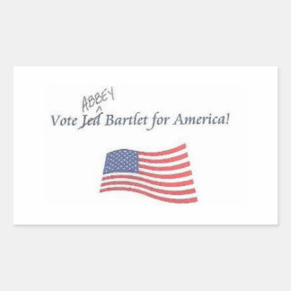 Vote Jed/Abbey Bartlet for America sticker! Sticker
