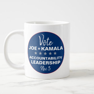 Vote Joe Biden Kamala Harris 2024 Template Large Coffee Mug