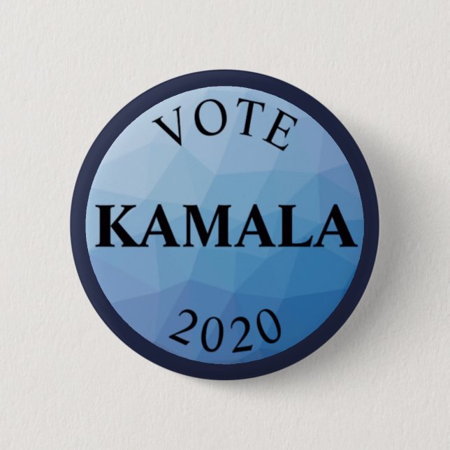 Vote Kamala Harris 2020 Blue 2 Inch Round Button (Front)