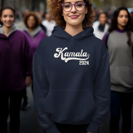 Vote Kamala Harris 2024 Ivory White Varsity Sweat