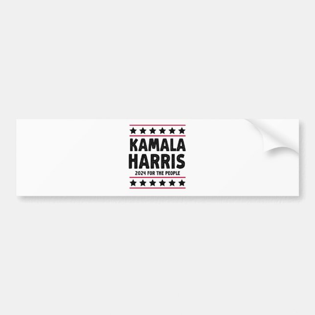 Vote Kamala Harris for President Blue Election Bumper Sticker (Front)