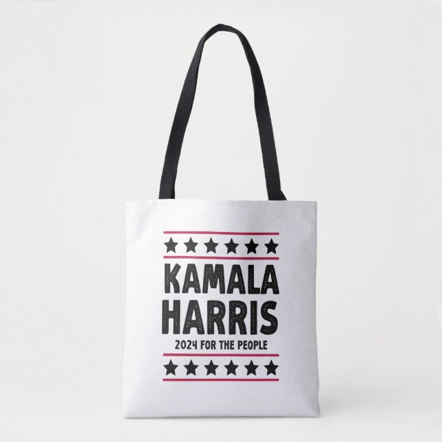 Vote Kamala Harris for President Blue Election Tote Bag (Front)