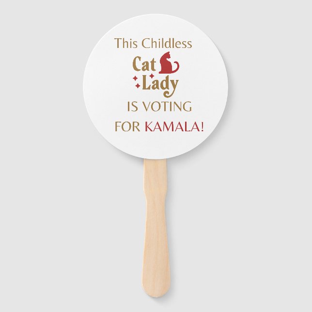 Vote Kamala Sign/Fan Hand Fan (Front)