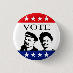Vote Lenin and Trotsky 1 Inch Round Button