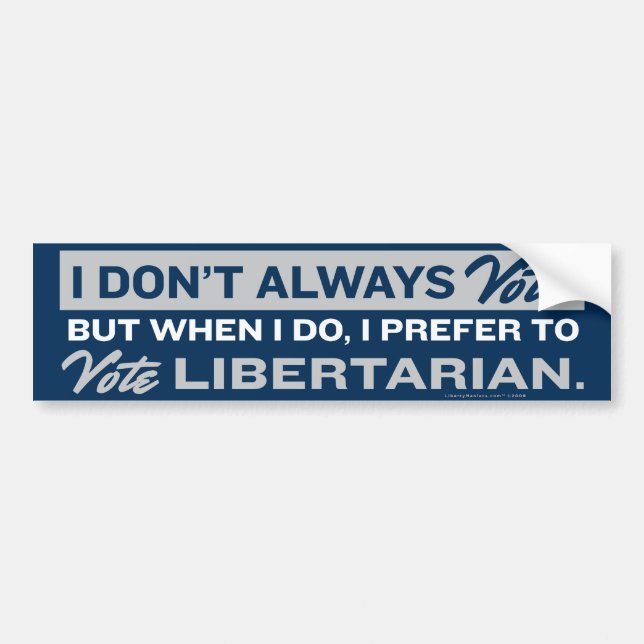 Vote Libertarian Bumper Sticker (Front)