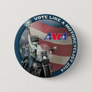 Vote Like a Motorcyclist 2 Inch Round Button