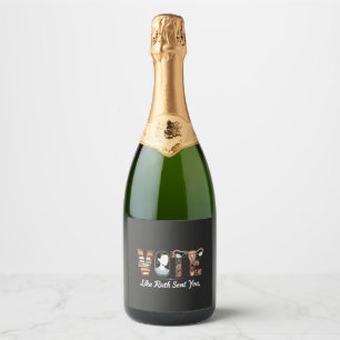 Vote Like Ruth Sent You Harris LGBTQ Equality Sparkling Wine Label