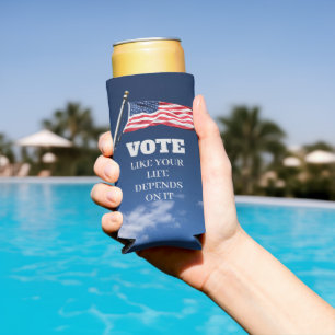 Vote Like Your Life Depends On It 2026 Election Seltzer Can Cooler
