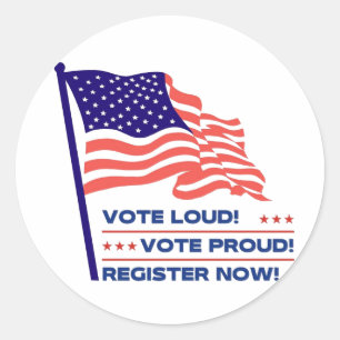 Vote Loud Classic Round Sticker