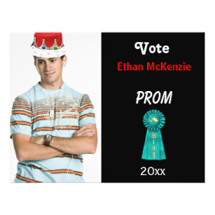 Vote me for Prom King (Aqua) Flyer