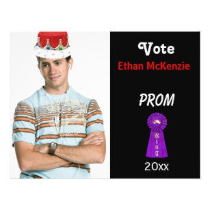 Vote me for Prom King (Purple) Flyer
